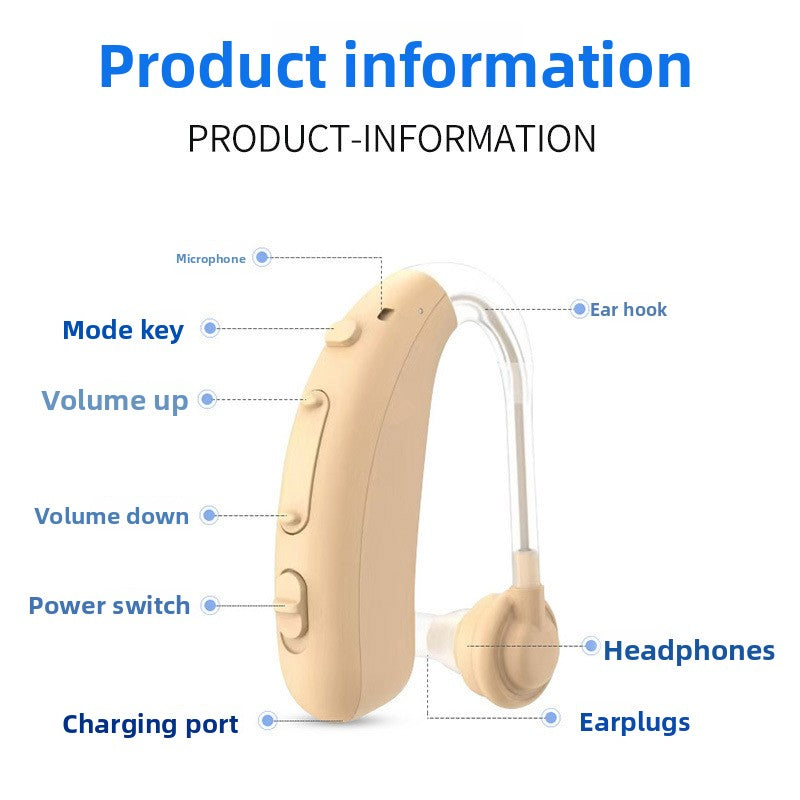 Rechargeable Bluetooth Behind-the-Ear Hearing Aid
